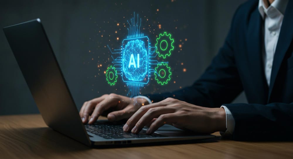 AI Solutions 2 Conceptual neural network running on highly secure infrastructure for Enterprise AI Solutions